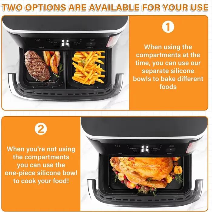 Moule en silicone pour friteuse à air ninja foodi flex 10 4l af500 et cosori 10l accessoire pour cuisine sans effort et facile à nettoyer occasions familiales et amicales