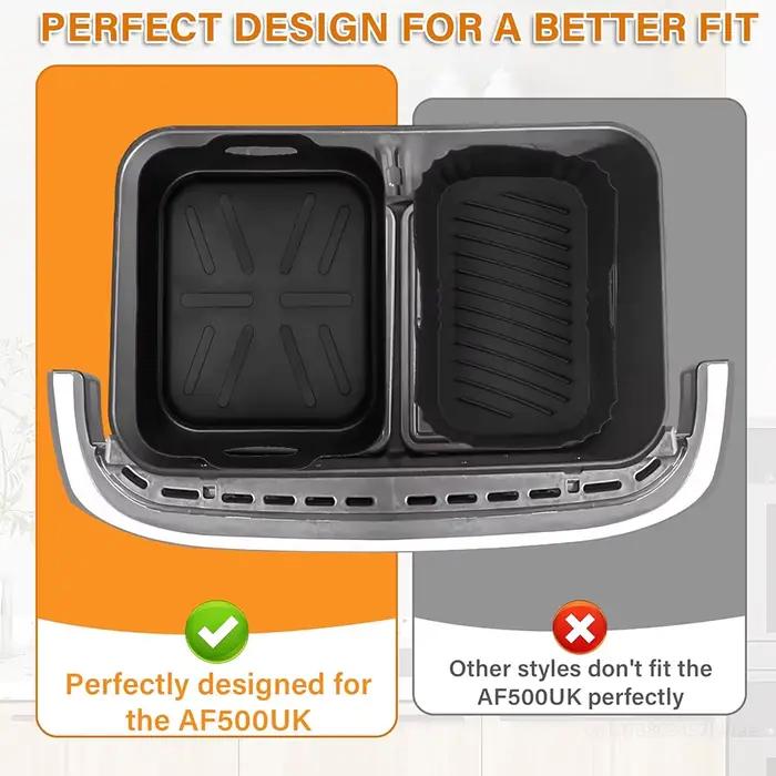 Moule en silicone pour friteuse à air ninja foodi flex 10 4l af500 et cosori 10l accessoire pour cuisine sans effort et facile à nettoyer occasions familiales et amicales