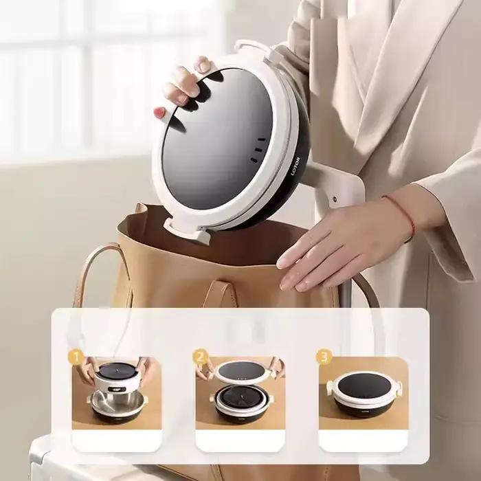 Marmite électrique pliée de 1