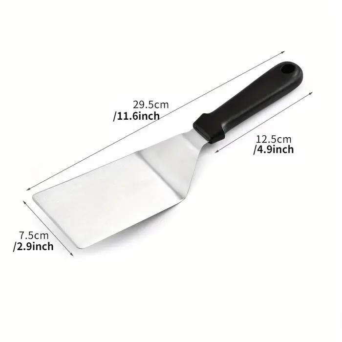 Kit d'accessoires de gril professionnel en acier inoxydable, grattoir à spatule, flipper plat, spatule à steak, spatule à friture, plaque de cuisson, accessoires de cuisine pour barbecues et pâtisseries occasions spéciales