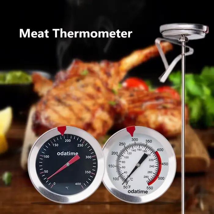 Odatime Thermomètre Cuisine BBQ Four à Viande Sonde de Température Aliments Cuisson Clip Réglable Robuste et Précis Pour Toutes Occasions Culinaires