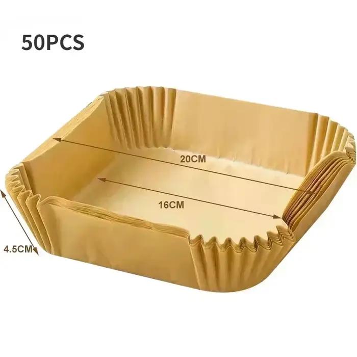 50 paquets de papier antiadhésif pour friteuse à air